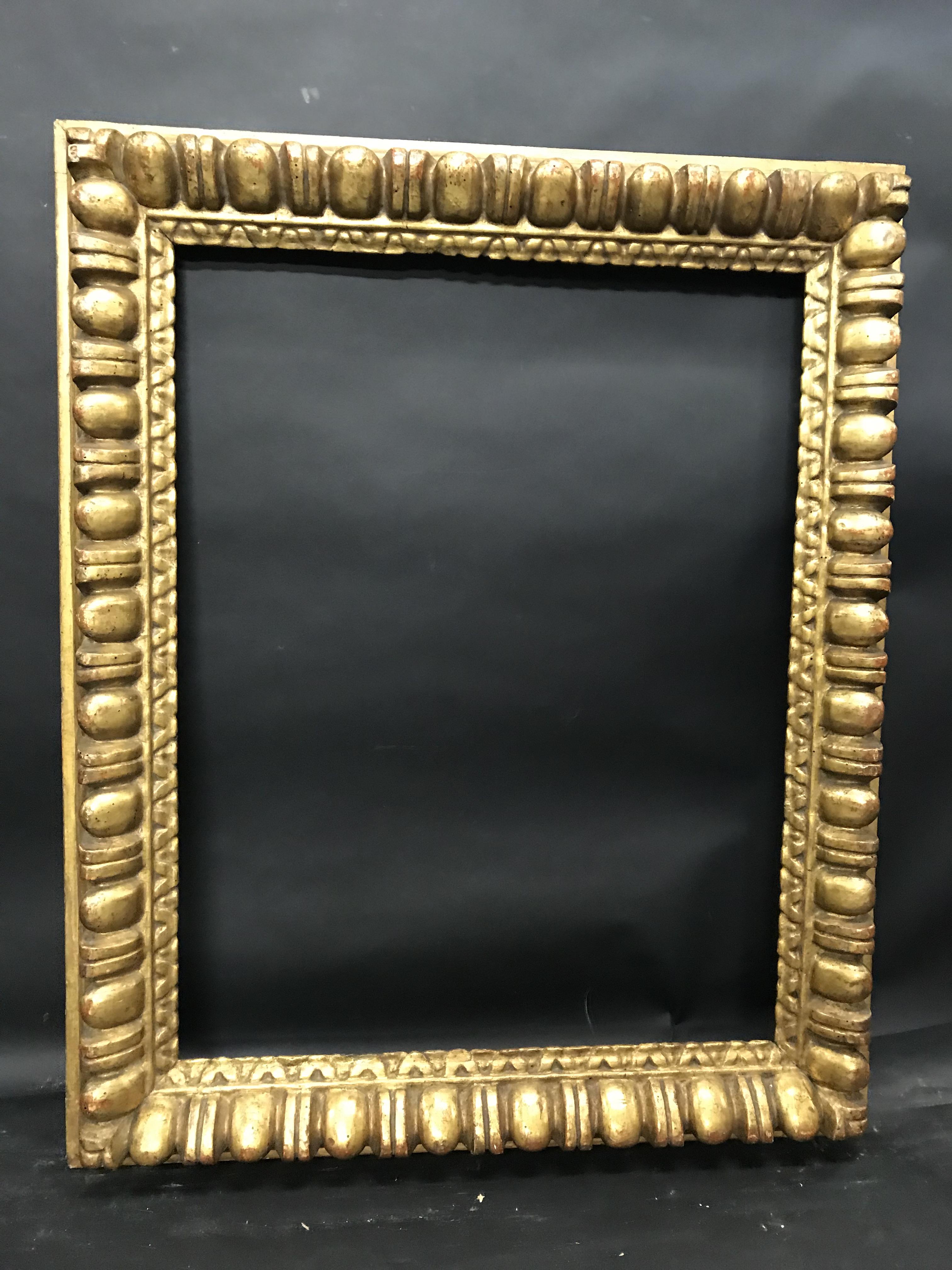 18th Century Italian School. A Carved Giltwood Frame, 27.5" x 21.5" (rebate). - Image 2 of 3