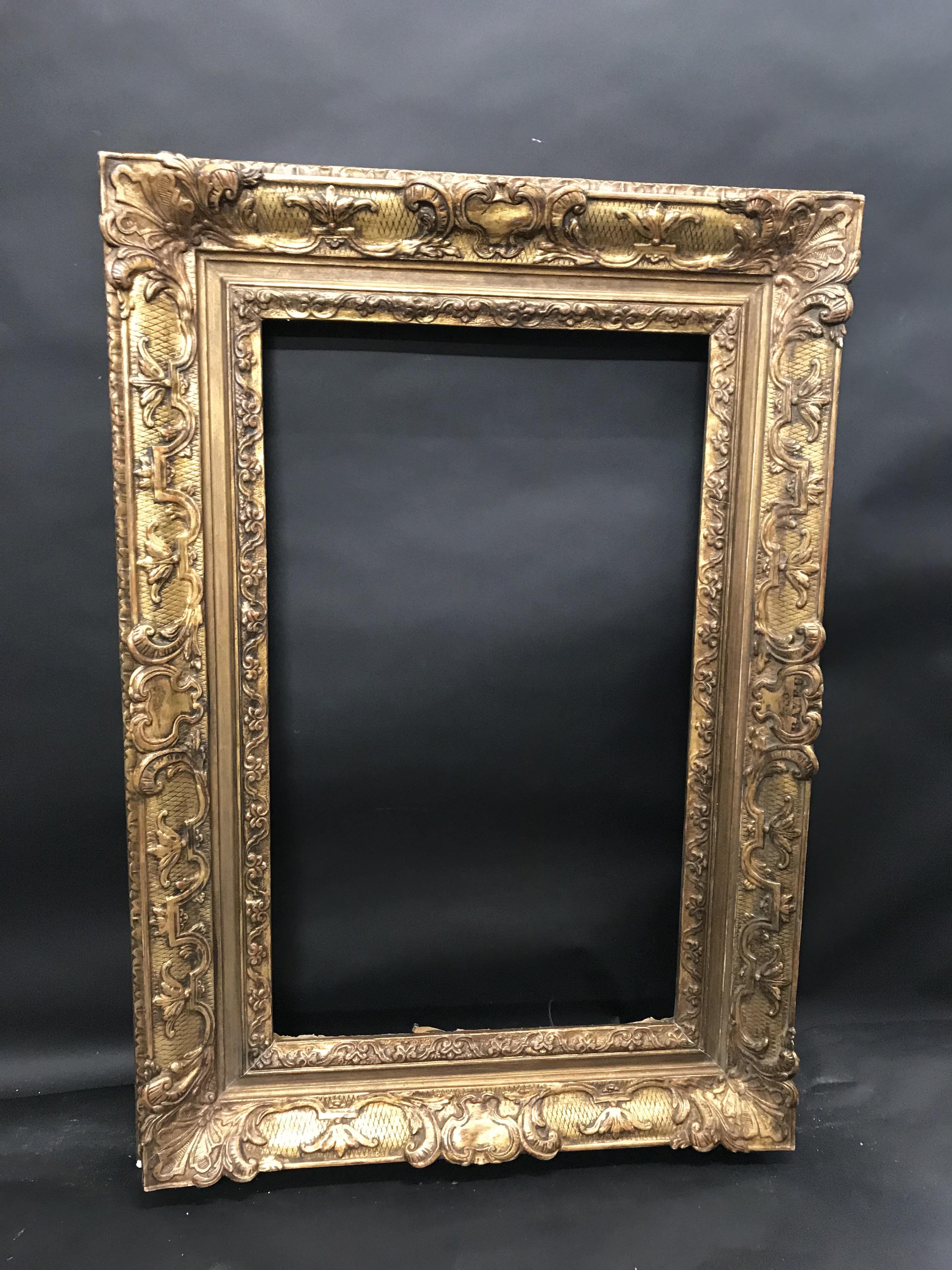 Early 20th Century Continental School. A Gilt Composition Frame, with Swept Centres and Corners, - Image 2 of 3