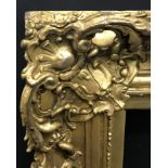 19th Century English School. A Gilt Composition Frame, with Swept and Pierced Centres and Corners,