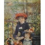 After Pierre-Auguste Renoir (1841-1919) French. "Two Sisters (On the Terrace)", Print, 19.5" x 16.