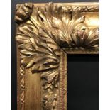 18th Century Italian School. A Carved Giltwood Frame, with Swept Corners, 24.5" x 24" (rebate).