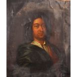 Late 17th Century Anglo-Dutch School. Portrait of a Gentleman, half length, in a Green Coat with a