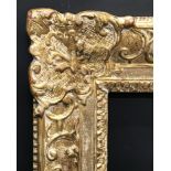 20th Century French School. A Louis Style Gilt and Painted Composition Frame, with Swept Centres and