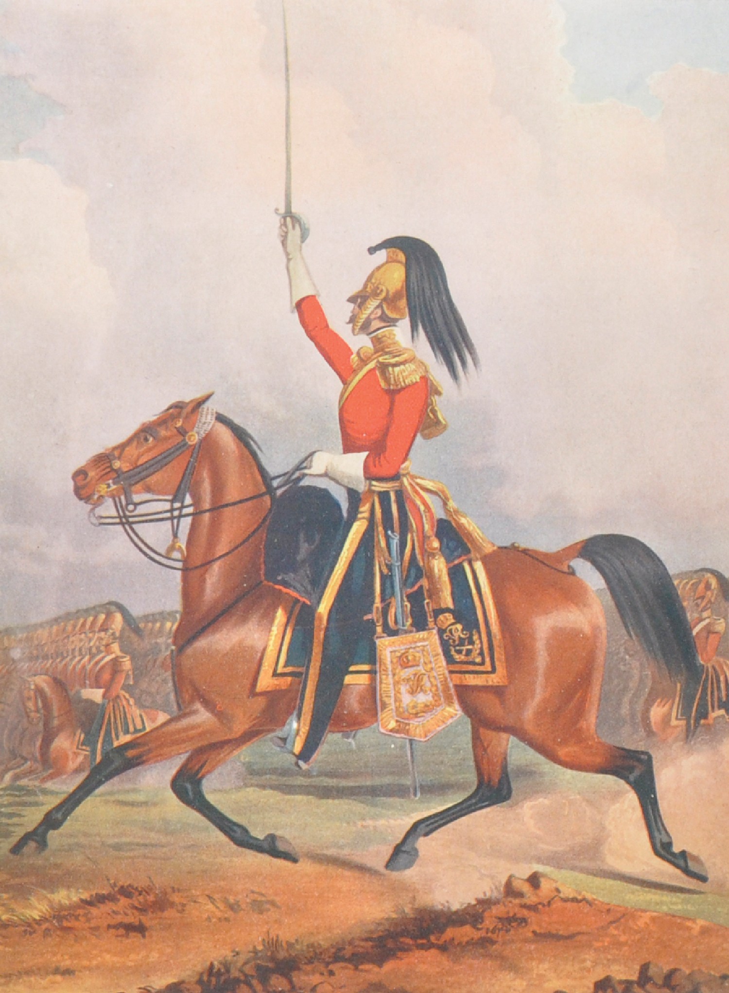 After Henry de Daubrawa (19th Century) British. "Sixth Dragoon Guards Officer. Carabiniers",
