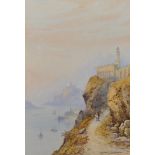 Sydney Lawrence (19th Century) British. "Lake Geneva", Watercolour, Signed, Inscribed on Mount, 13.