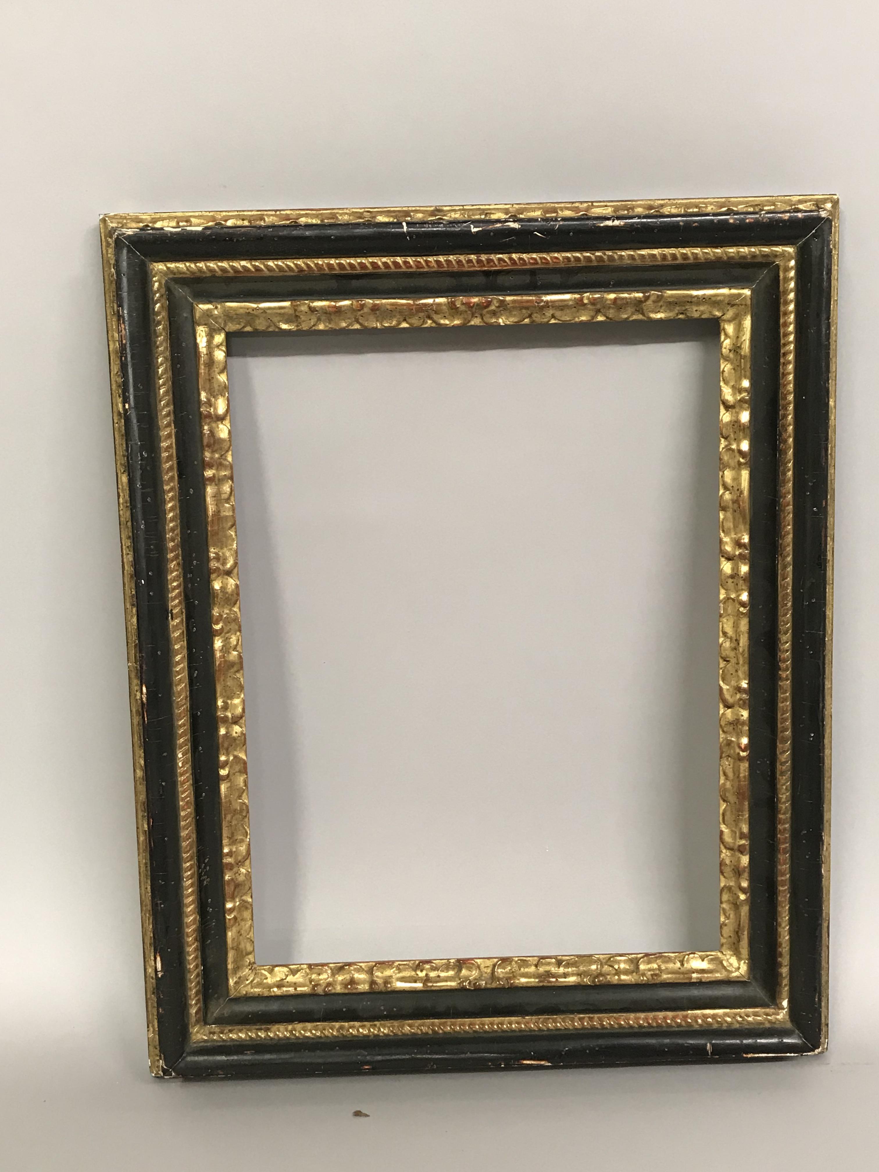 Early 19th Century Italian School. A Black and Gilt Frame, 14.25" x 10.75" (rebate). - Image 2 of 3