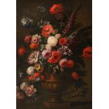 Early 18th Century Dutch School. Still Life of Flowers in an Urn, Oil on Canvas, 41.5" x 28.5".