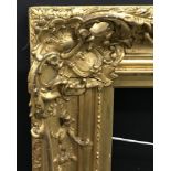 19th Century English School. A Gilt Composition Frame, with Swept and Pierced Centres and Corners,