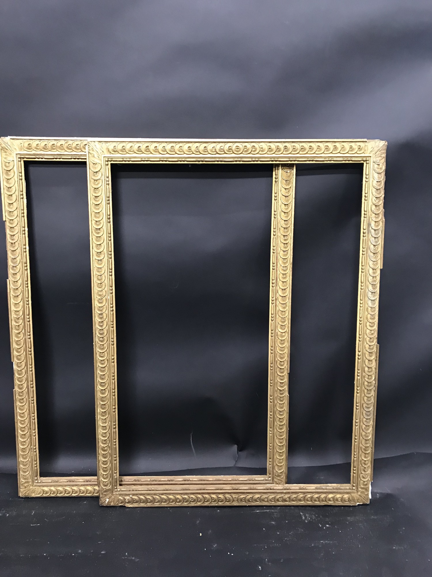 19th Century French School. A Gilt Composition Frame, 21.5" x 16 (rebate)", and the companion piece, - Image 3 of 4