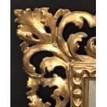 19th Century Italian School. A Carved Giltwood Florentine Frame, with Inset Mirror, 18.25" x 14.