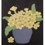 John Hall Thorpe (1874-1947) Australian. 'Forget-me-nots', Woodcut, Signed in Pencil, 6.5" x 6", and