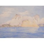Early 20th Century English School. "A Rocky Seascape", Watercolour, Unframed, 7.5" x 10.25".