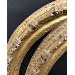 Early 19th Century English School. A Carved Giltwood Frame, with a Floral design, Oval, 29.5" x 23.