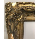 19th Century English School. A Gilt Composition Frame, with Swept and Pierced Centres and Corners,