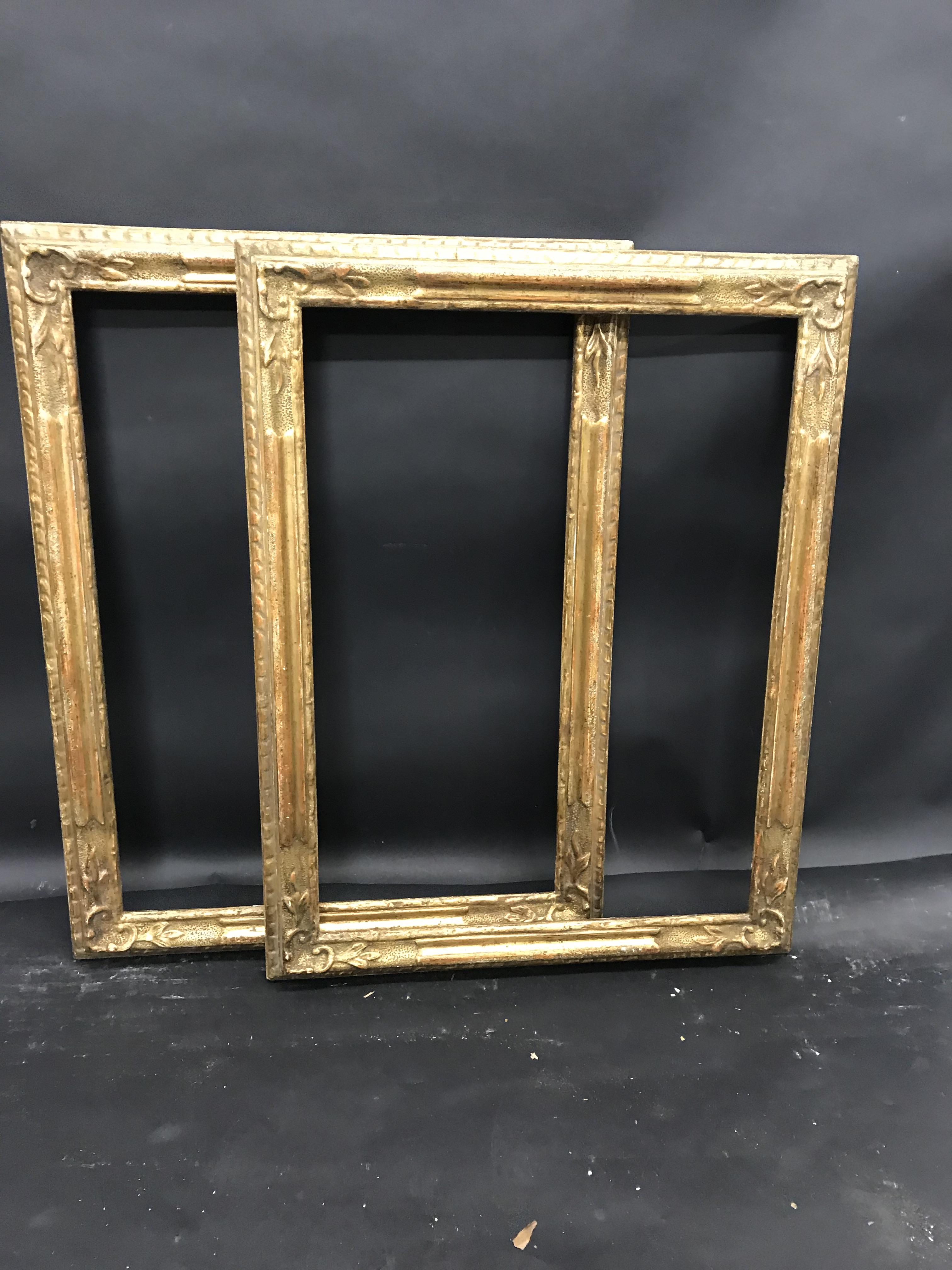 20th Century Italian School. A Carved Giltwood Frame, 19.75" x 14.5" (rebate), and the companion - Image 2 of 3