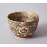 A GOOD JAPANESE MEIJI PERIOD SATSUMA PORCELAIN BOWL, the interior finely painted with millifleur