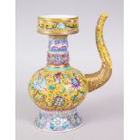 AN UNUSUAL EARLY 20TH CENTURY CHINESE PORCELAIN LIDDED EWER FOR A BUDDHIST ALTAR ( BUMPA HU ),