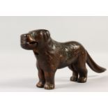 A BRONZE PATENT DOG NUTCRACKER. 30cms long.