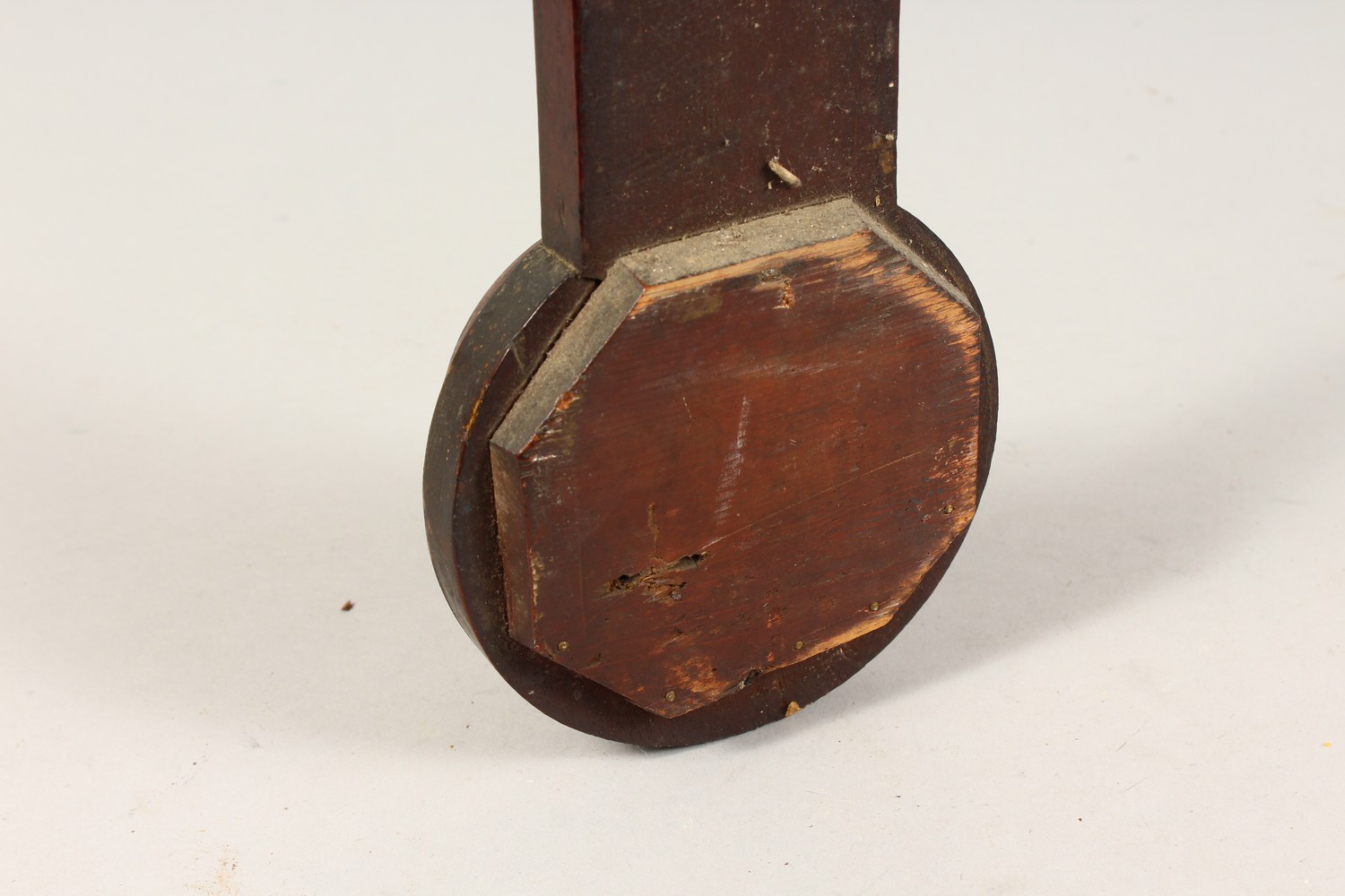 A GEORGE III MAHOGANY STICK BAROMETER by B. GATTY, READING, with brass face. 37ins long. - Image 10 of 10