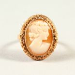 A CAMEO SET DRESS RING.