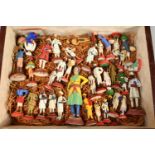 A COLLECTION OF FORTY ONE INDIAN COMPANY SCHOOL FIGURES, various sizes in a large mahogany box.