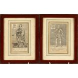 A PAIR OF EARLY FRAMED ENGRAVINGS, DUC de PLESSY AND DUC de GUISE.