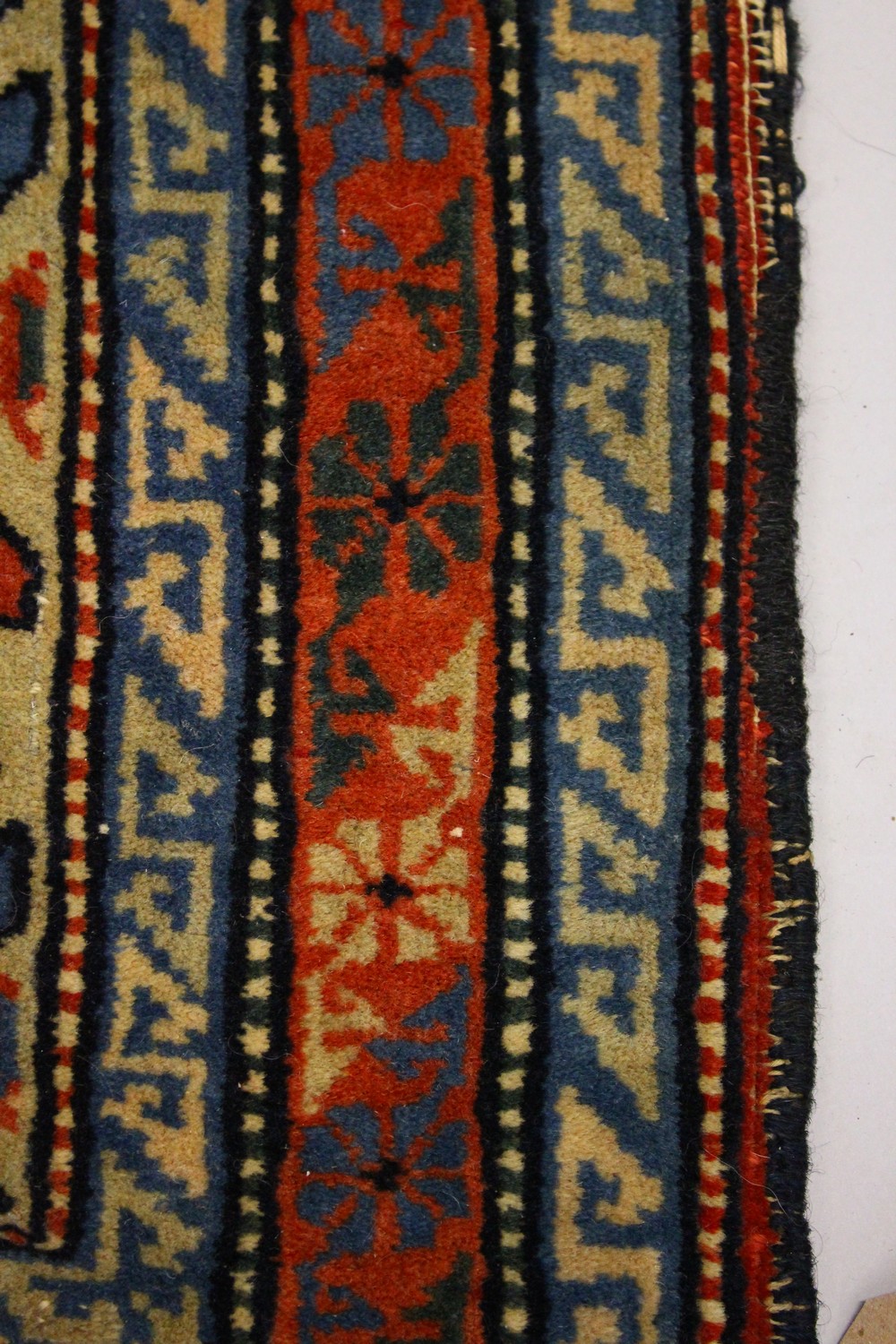 A SMALL PERSIAN RUG, beige ground with allover stylized decoration. 100cms x 65cms. - Image 2 of 6