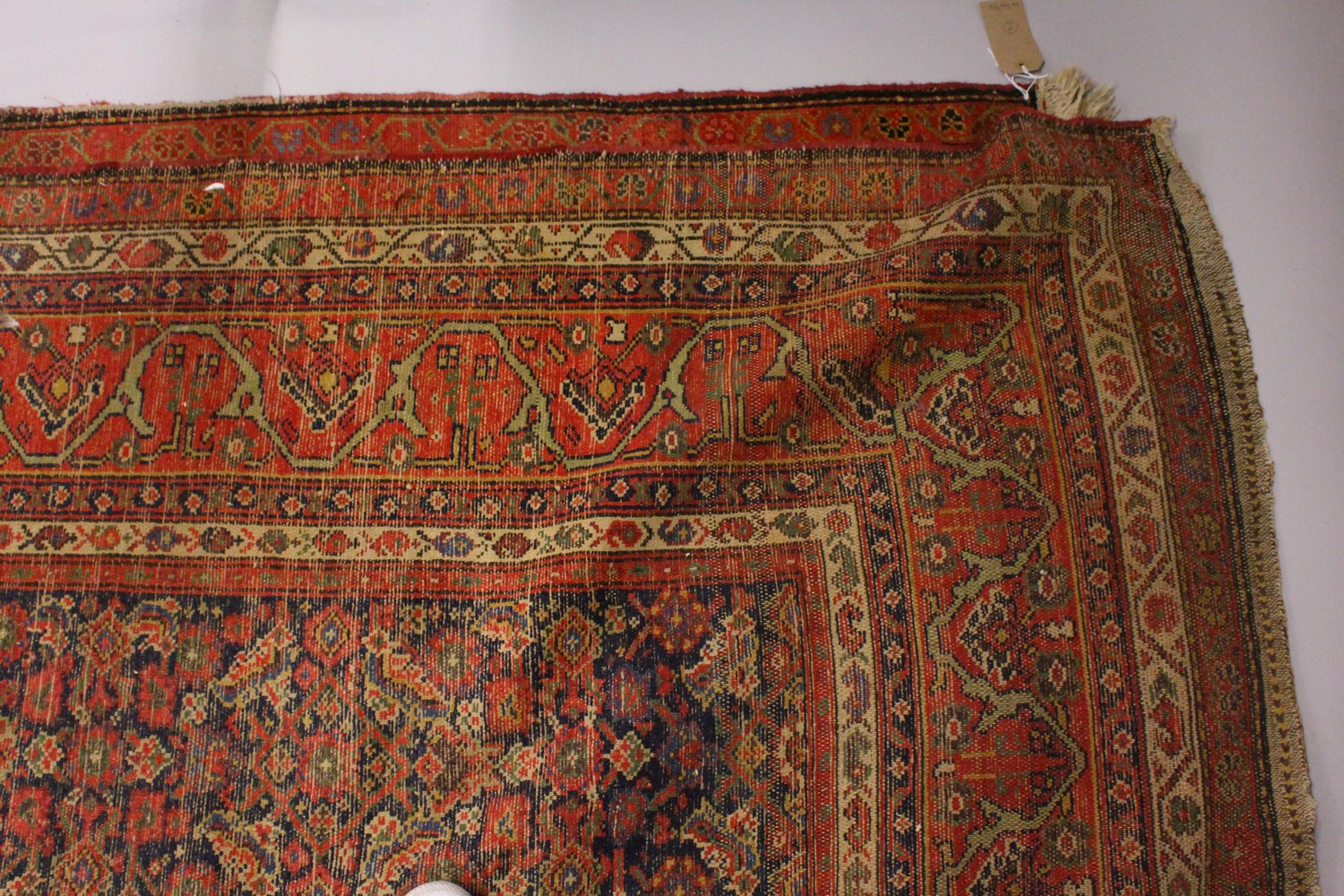 A PERSIAN LONG CARPET, blue ground with stylized geometric motifs, with a similar border. 500cms x - Image 10 of 11