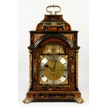 A VERY GOOD 19TH CENTURY LACQUER BRACKET CLOCK by J. & A. JUMP, 1A OLD BOND STREET, LONDON, with