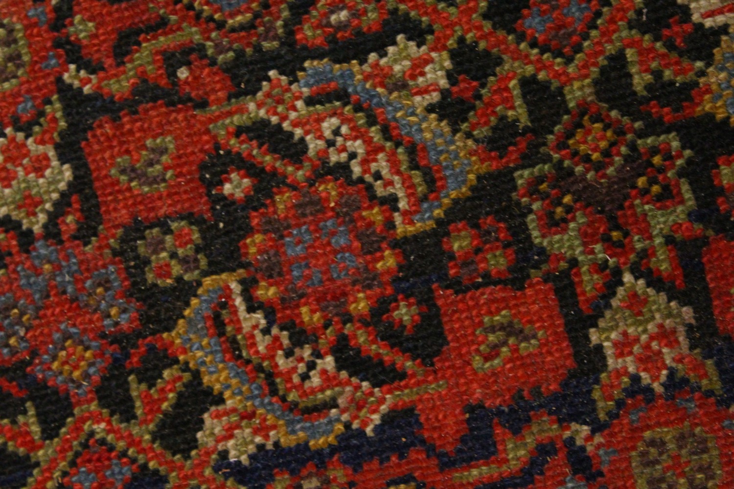 A PERSIAN LONG CARPET, blue ground with stylized geometric motifs, with a similar border. 500cms x - Image 9 of 11