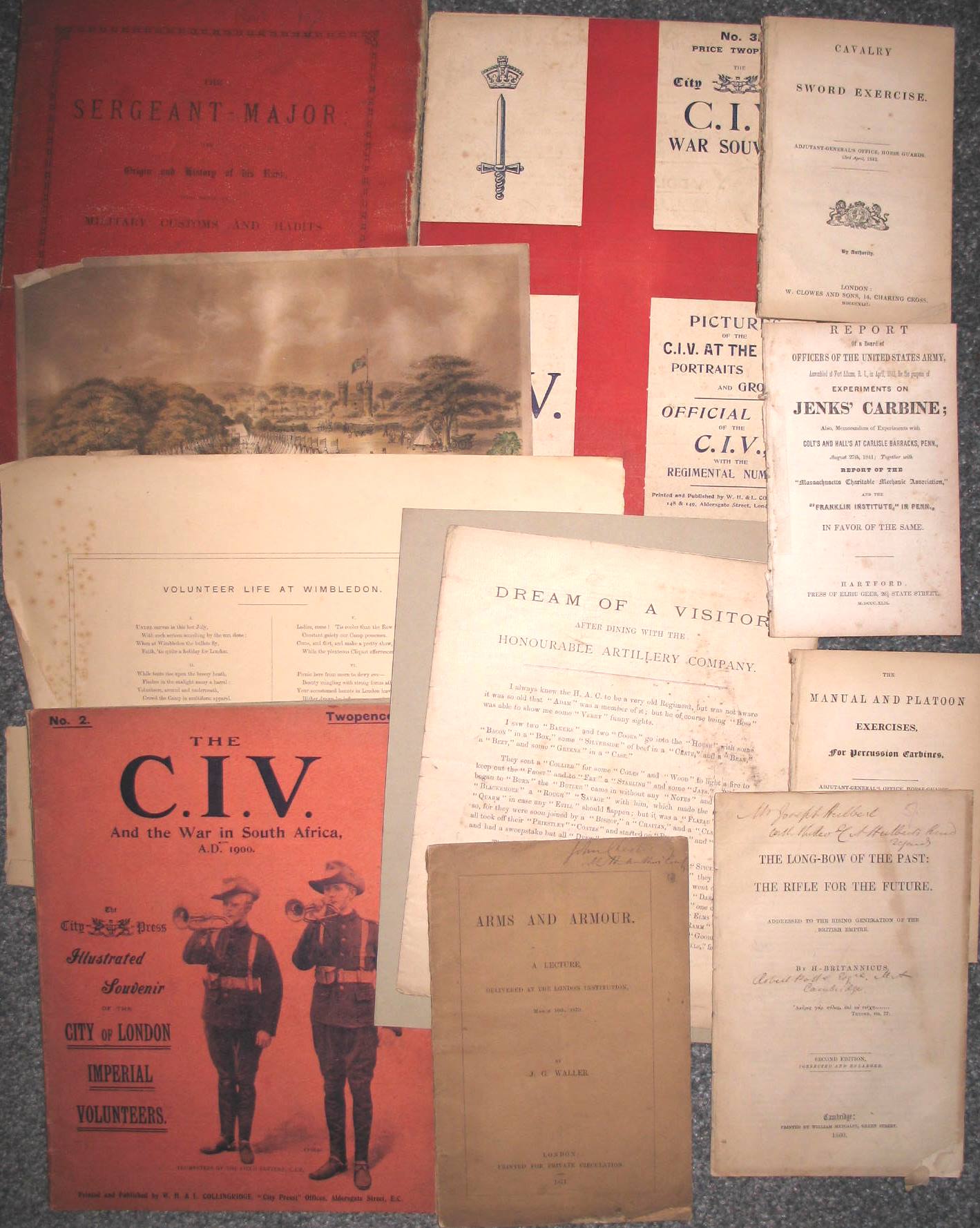 [MILITARY] misc. broadsides, pamphlets, a print, etc. (Q).