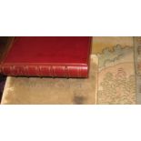 [ORIENTAL INTEREST] a fine red morocco clamshell case modelled as a book, with gilt title "W. R.