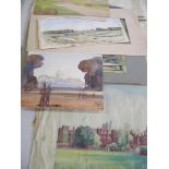 WATERCOLOURS, mis., incl. Windsor & Eton, 20th c. (Q).