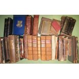 ANTIQUARIAN miscellany, 18th & 19th c., mostly leather bound (1 box).