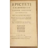 EPICTETUS, Enchiridion, . . . editio secunda . . .per Edvardium Ivie, 12mo, contemp. calf gilt,