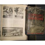 [AERONAUTICA] 2 vols of "The Aeroplane" magazine from 1934; & book on Zeppelins (3).