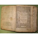 BREECHES BIBLE, 4to in 8's, [page size 22 x 15cms], marginal and other defects, remains of old