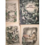 LAWRENCE (D. H.) Lady Chatterley, 4to, loose as issued, 20 col. litho. plates, card covers with