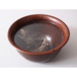 A GOOD JAPANESE MEIJI PERIOD BRONZE STUDY OF MICE / RODENTS, the heavy bronze bowl encapsulating two