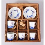A GOOD 20TH CENTURY JAPANESE PORCELAIN TEA SET IN TOMOBAKO, the set missing one cup and saucer,