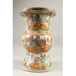 A LARGE 19TH CENTURY CHINESE CANTON PORCELAIN VASE, decorated with panels containing images of