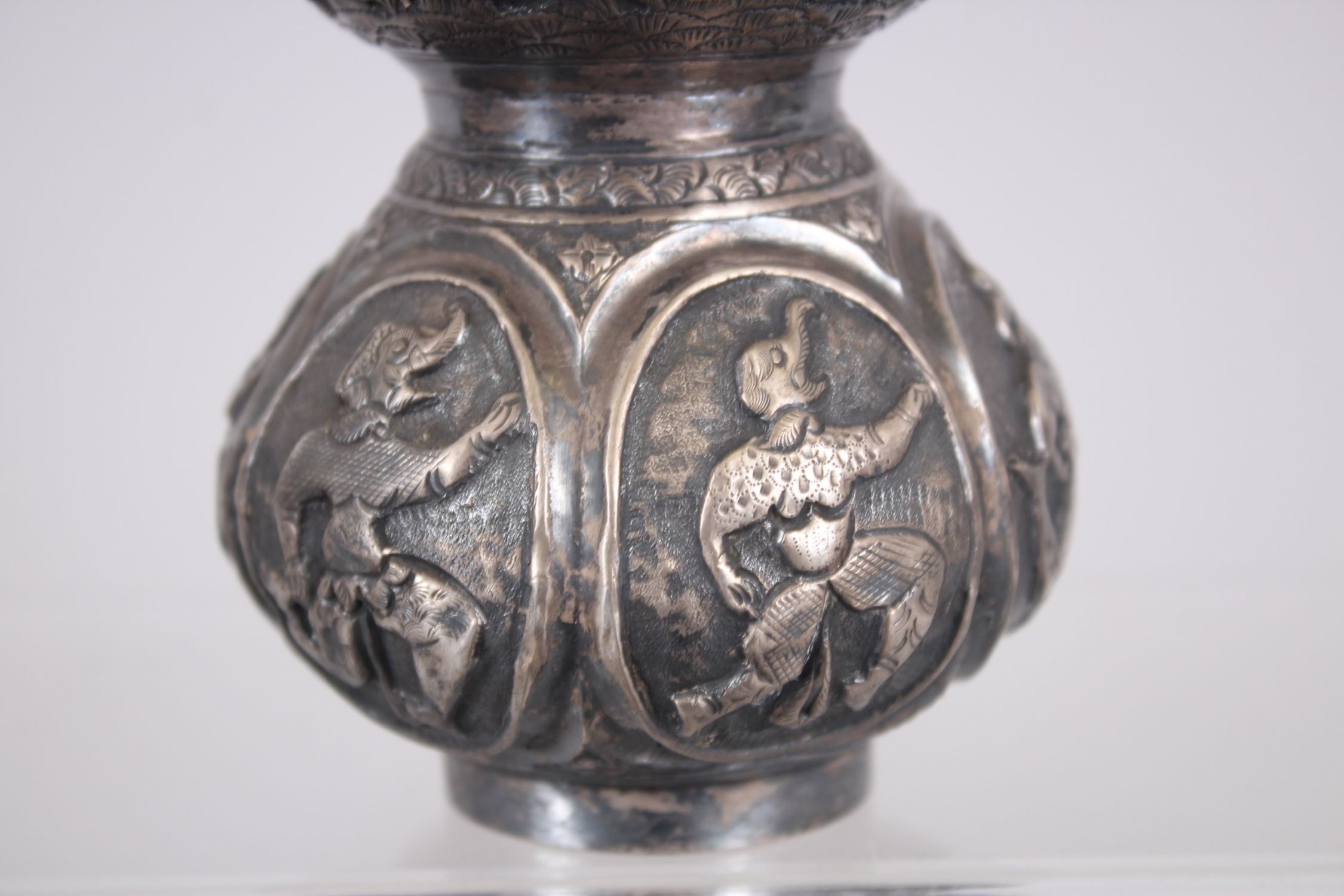 FOUR SMALL PIECES OF INDIAN AND OTHER SILVER including a pair of circular bowls. - Image 2 of 6