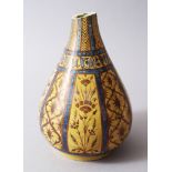 A FINE POSSIBLY PERSIAN LUSTRE GLAZED POTTERY BOTTLE VASE, 'a.f.'