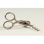 AN UNUSUAL SCISSOR TYPE FOLDING CORKSCREW.