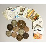 CHINESE COINS AND TEA CARDS.