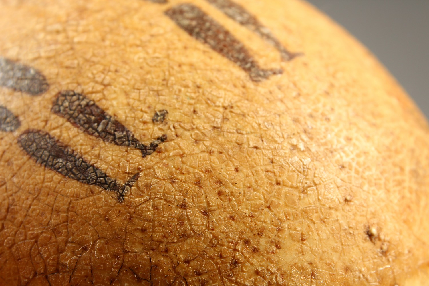 AN EMU EGG, naively painted with hunting figures. 14cms high. - Image 7 of 7