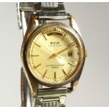 A GENTLEMAN'S DAY-DATE AVIA WRISTWATCH, in original blue box.