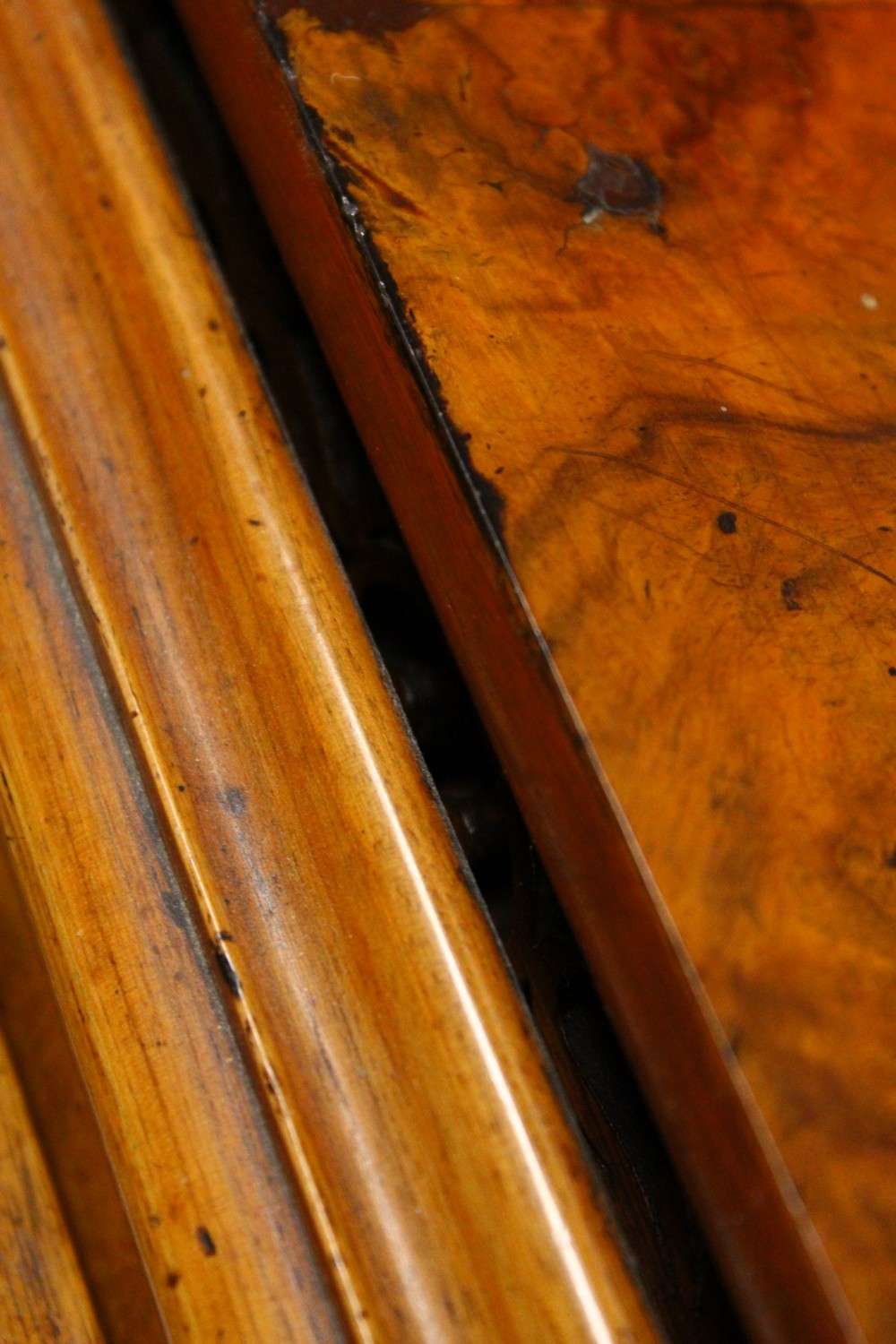 A GOOD VICTORIAN FIGURED WALNUT PIANO TOP DAVENPORT, with rising top, pull out writing surface, four - Image 26 of 35