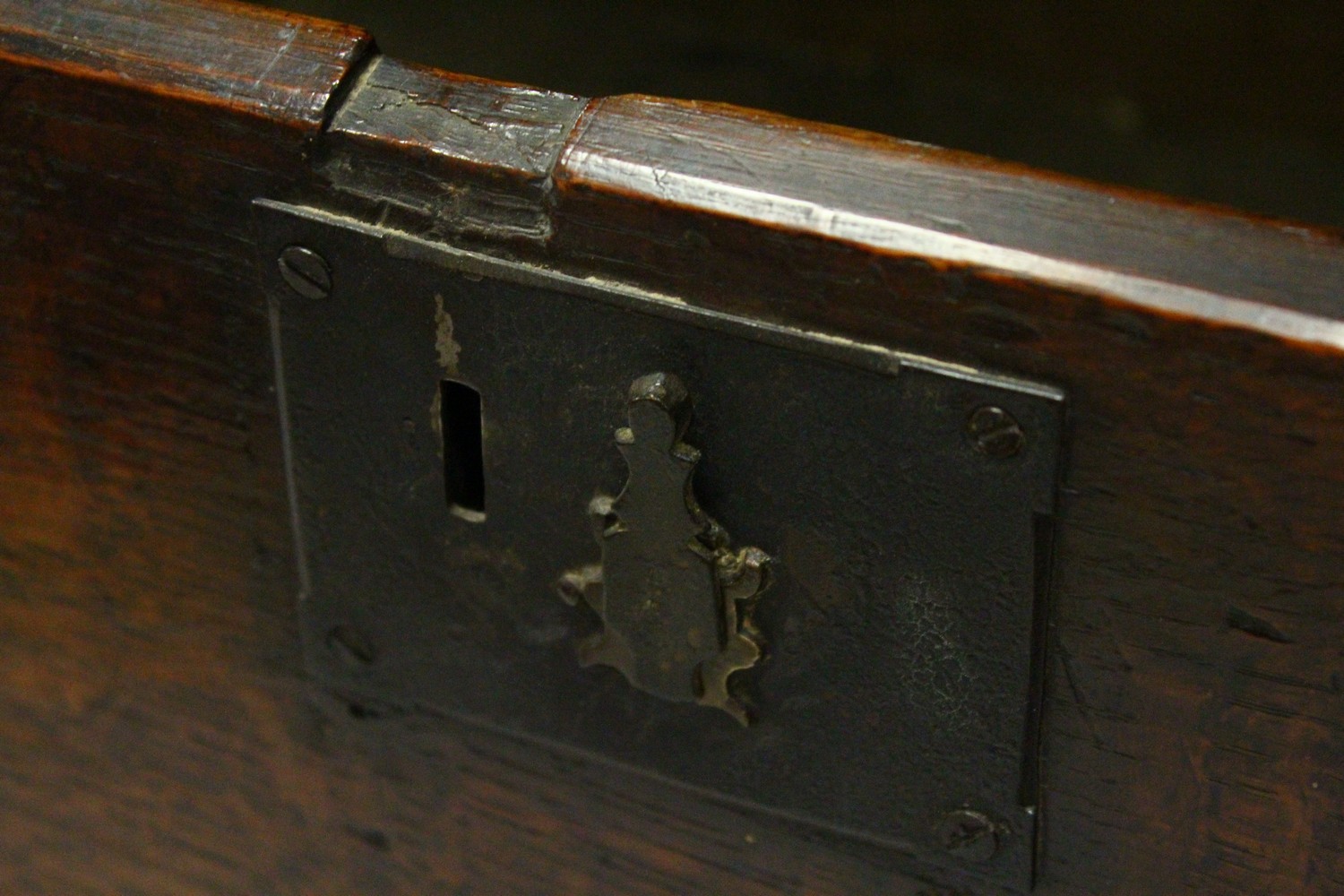 AN 19TH CENTURY OAK DESK ON STAND, with sloping front, fitted interior with small drawers, on a - Image 5 of 19