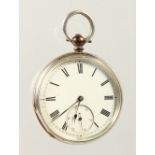 A SILVER POCKET WATCH.